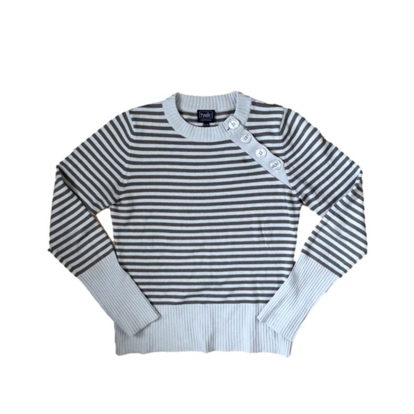 Twik Striped Nautical French Chic Sweater Medium - Picture 1 of 5